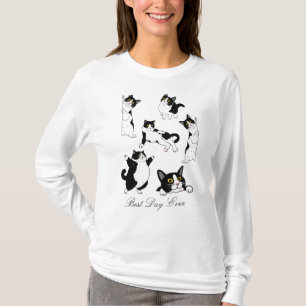 Best day ever tuxedo cat long sleeve shirt