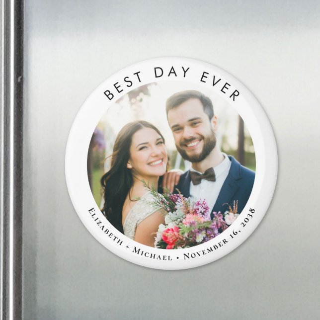 Best Day Ever Wedding Photo Magnet (Best Day Ever Wedding Photo Magnet)