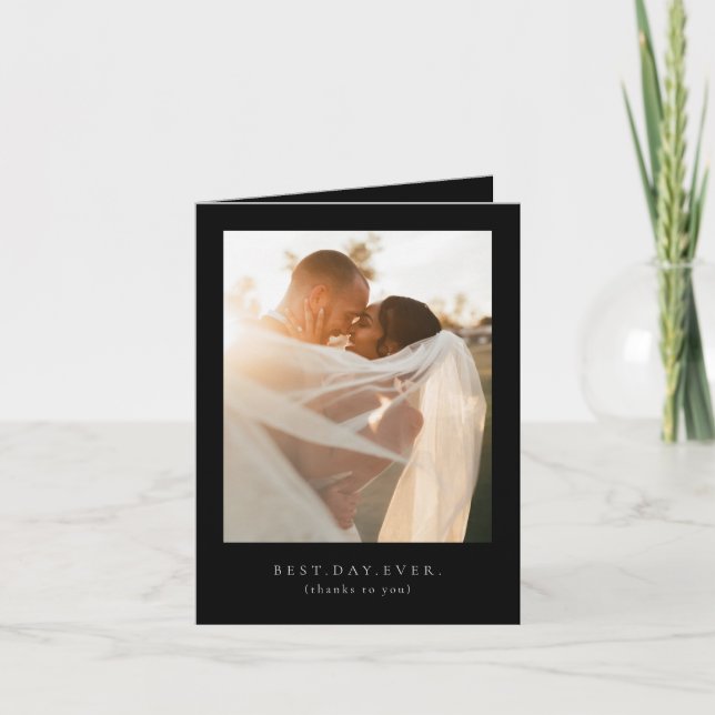 Best Day Ever Wedding Photo Thank You (Front)