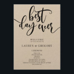 Best Day Ever Wedding Program Fan<br><div class="desc">This program starts with the words "best day ever" as a fun way to start off your wedding. Let your guests know the important information at your ceremony in a fun program.</div>