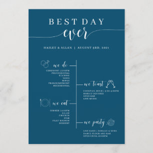 Best Day Ever Wedding Timeline Program