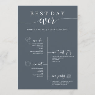 Best Day Ever Wedding Timeline Program