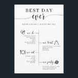 Best Day Ever Wedding Timeline Program<br><div class="desc">This wedding timeline program is the perfect way to give your guests information about your wedding day - and it doubles as a fan!</div>