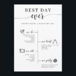 Best Day Ever Wedding Timeline Program<br><div class="desc">This program includes a timeline of your wedding as a fun and simple way to give important wedding information to your wedding guests.</div>