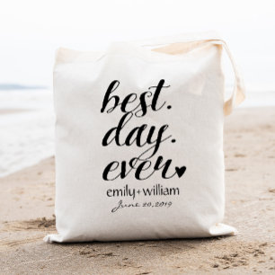 "Best Day Ever" Wedding Welcome bag,Wedding Favour Tote Bag