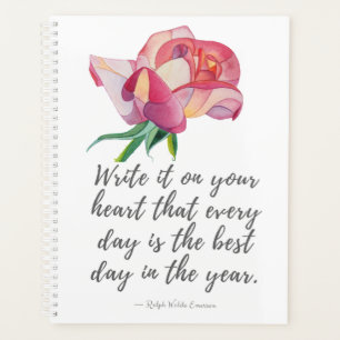 Best Day Quote and Rose Planner