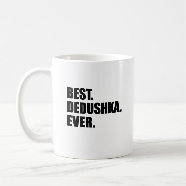 Best Dedushka Ever Russian Grandfather Mug (Left)