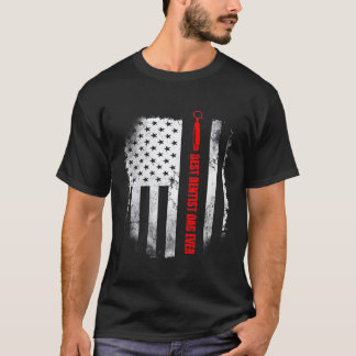 Best Dentist Dad Ever American Flag Fathers day T-Shirt