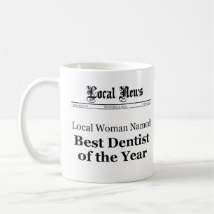 Best Dentist of The Year Newspaper Mug