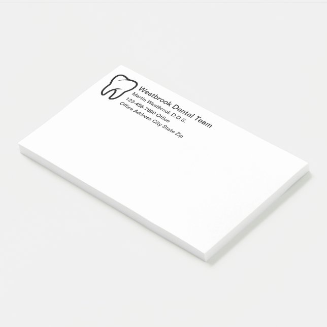 Best Dentist Theme Office Sticky Notepads (Angled)