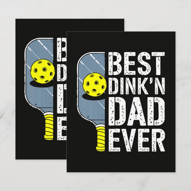 Best Dink'N Dad Ever Pickleball Announcement (Front/Back)