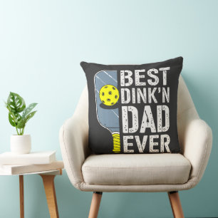 Best Dink'N Dad Ever Pickleball Throw Pillow