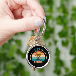 Best Director - Retro Style Premium Round Keychain