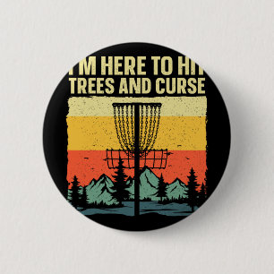 Best Disc Golf Art For Men Women Kids Disc Golfer  2 Inch Round Button