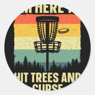 Best Disc Golf Art For Men Women Kids Disc Golfer  Classic Round Sticker