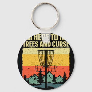 Best Disc Golf Art For Men Women Kids Disc Golfer  Keychain