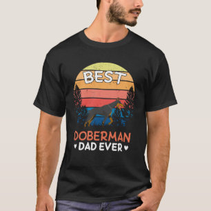 Best Doberman Dad Ever Retro Vintage T-Shirt