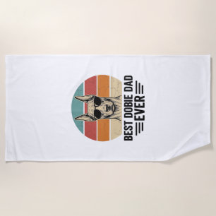Best Dobie Dad Ever Vintage Doberman Shirt_1 Beach Towel