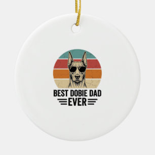 Best Dobie Dad Ever Vintage Doberman Shirt_1 Ceramic Ornament