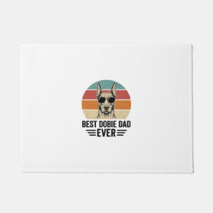 Best Dobie Dad Ever Vintage Doberman Shirt_1 Doormat