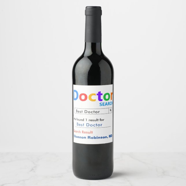 Best Doctor Award Wine Label (Front)