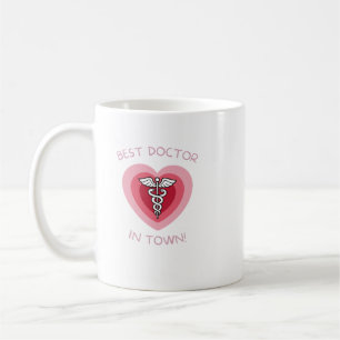 Best Doctor In Town Heart Medical Design Coffee Mug