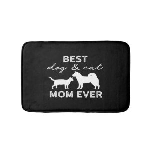 Best Dog And Cat Mom Gift Cute Crazy Cat Lady Dog Bath Mat