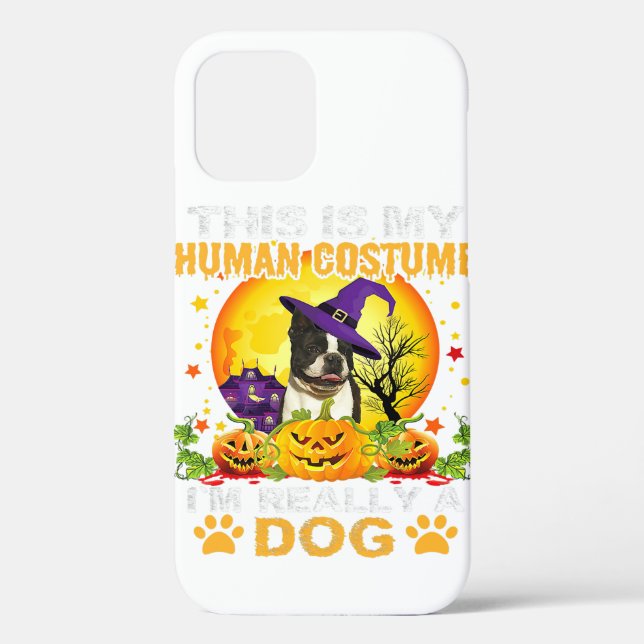 Best Dog Boston Terrier Pumpkins Costume Halloween Case-Mate iPhone Case (Back)