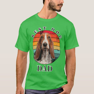 Best Dog Dad Bassett Hound for Men Women vintage T-Shirt