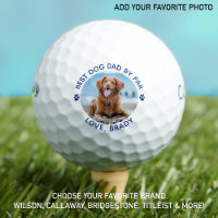 Best DOG DAD By Par Customized Paw Print Photo