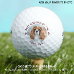 Best DOG DAD By Par Paw Print Custom Photo Golf Balls<br><div class="desc">Best Dad By Par ... Two of your favourite things , golf and your dog ! Now you can take your best friend with you as you play 18 holes . Customize these golf balls and golf accessories with your dogs favourite photo and name . Great gift to all golf...</div>