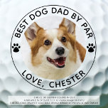 BEST DOG DAD BY PAR Paw Print Photo Golf Balls<br><div class="desc">Easily create personalized pet photo golf balls for the special golfer with the suggested sample title BEST DOG DAD BY PAR and your custom text underneath your photo of the best dog. All text is editable to change as desired. Memorable photo gift for him on his birthday, for Father's Day...</div>
