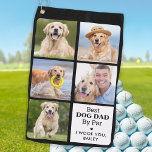 Best DOG DAD By Par - Personalized 5 Photo Collage Golf Towel<br><div class="desc">Best Dog Dad By Par ... Two of your favourite things , golf and your dog ! Now you can take them with you as you play 18 holes . Customize these golf towel with your dogs favourite photos and name. Whether it's a dad birthday, fathers day or Christmas, these...</div>