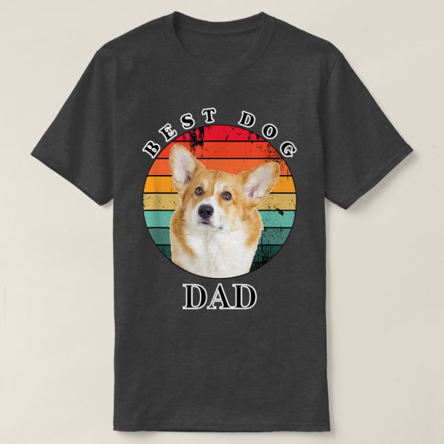 Best Dog Dad Corgi  T-Shirt (Design Front)