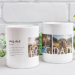 Best Dog Dad Definition | Three Photo Coffee Mug<br><div class="desc">Modern 3 photo collage mug. Featuring a sweet definition of what a dog dad is with room for custom message. This personalized mug makes a perfect give for the dog dad in your life! Fun, easy and unique - makes a great gift for birthdays, holidays and new pet homecomings. Dog...</div>