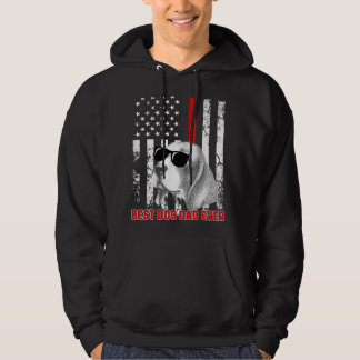 Best Dog Dad Ever Beagle Dog Dad Usa Flag Patrioti Hoodie