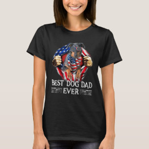 Best Dog Dad Ever Beauceron American Flag For Men T-Shirt