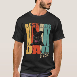 Best Dog Dad Ever Black German Shepherd Fathers Da T-Shirt