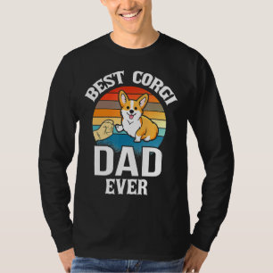 Best Dog Dad Ever Corgi Retro Vintage T-Shirt