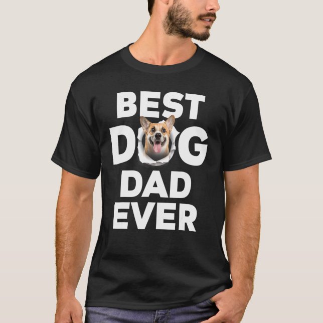 Best Dog Dad Ever Corgi T-Shirt (Front)