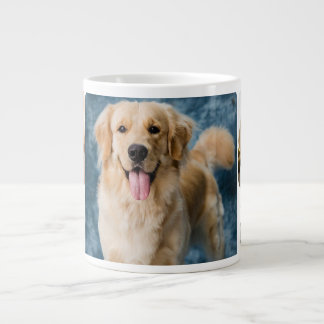 Best Dog Dad Ever Custom Modern Photo and Dog Name Large Coffee Mug