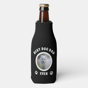 Best Dog Dad Ever Custom Photo Personalized Bottle Cooler