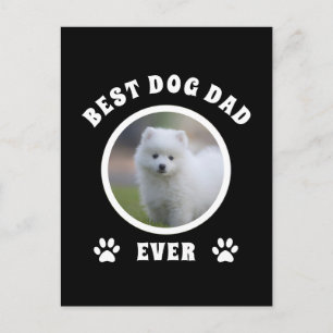 Best Dog Dad Ever Custom Photo Personalized Postcard