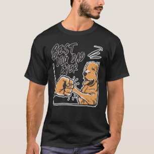 Best Dog Dad Ever Cute Golden Retriever Daddy Fath T-Shirt
