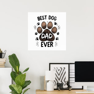 Best Dog Dad Ever – Cute Paw Print Dog Lover