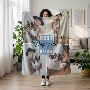 Best Dog Dad Ever Father's Day Best Dog Ever Fleece Blanket