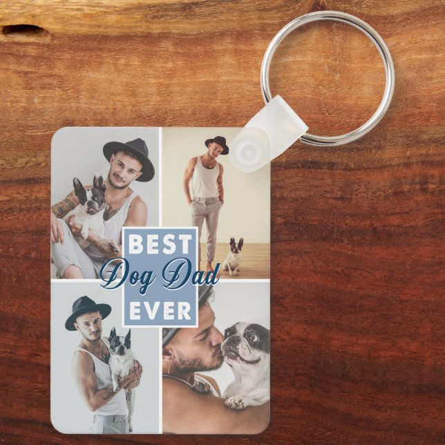 Best Dog Dad Ever Father's Day Best Dog Ever Keychain (Back)