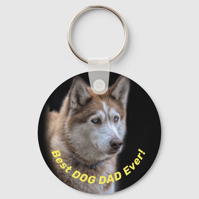 Best Dog Dad Ever Father's Day Keychain (Front)
