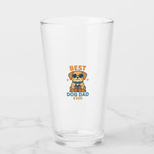 Best Dog Dad Ever � Funny Father's Day Dog Shirt Glass