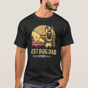 Best Dog Dad Ever German Shepherd Retro Puppy Des T-Shirt